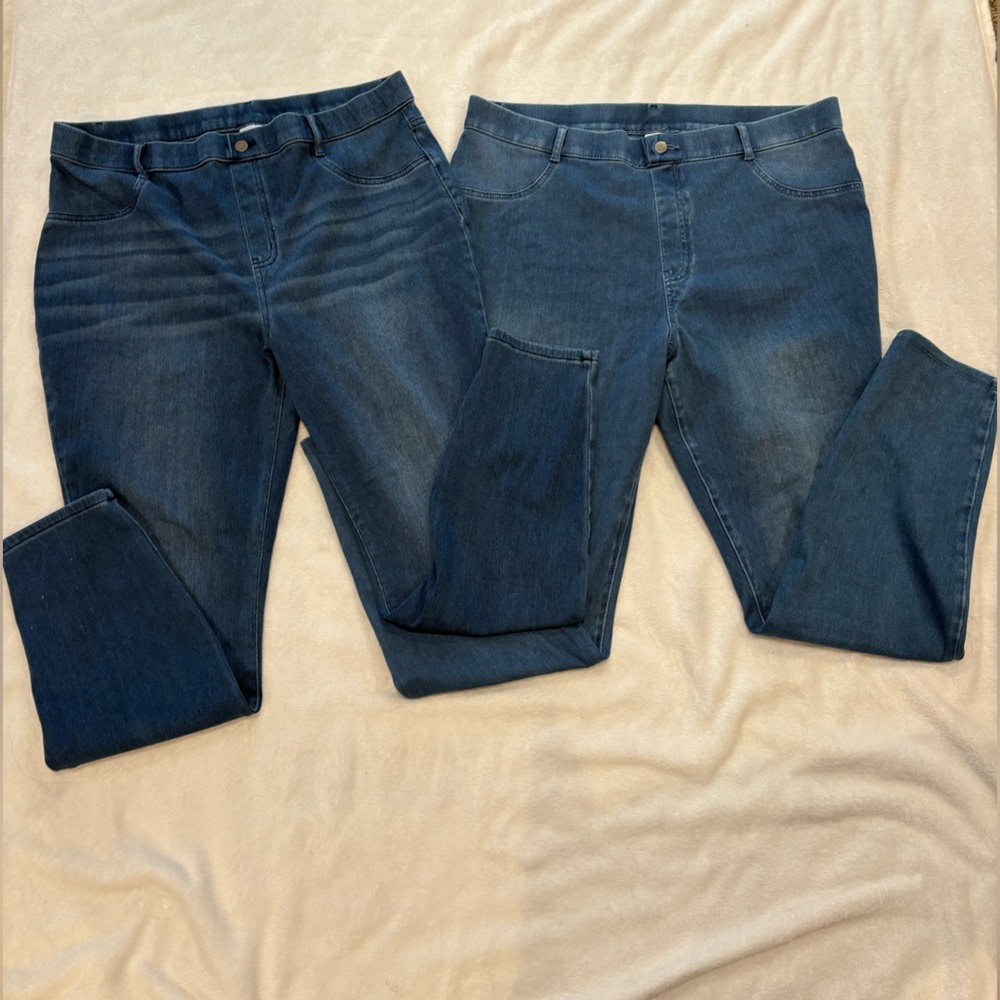 Bundle of 2 Time & Tru Skinny Jeggings
